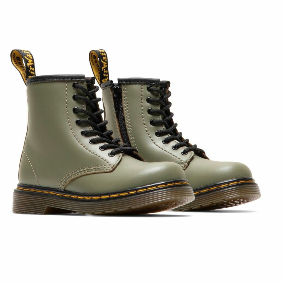 Footwear * | Dr. Martens Toddler 1460 Lace Up Boots Khaki Green Romario