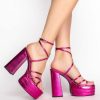 Shoes * | Azalea Wang Eyes On Me Chunky Sandal In Pink