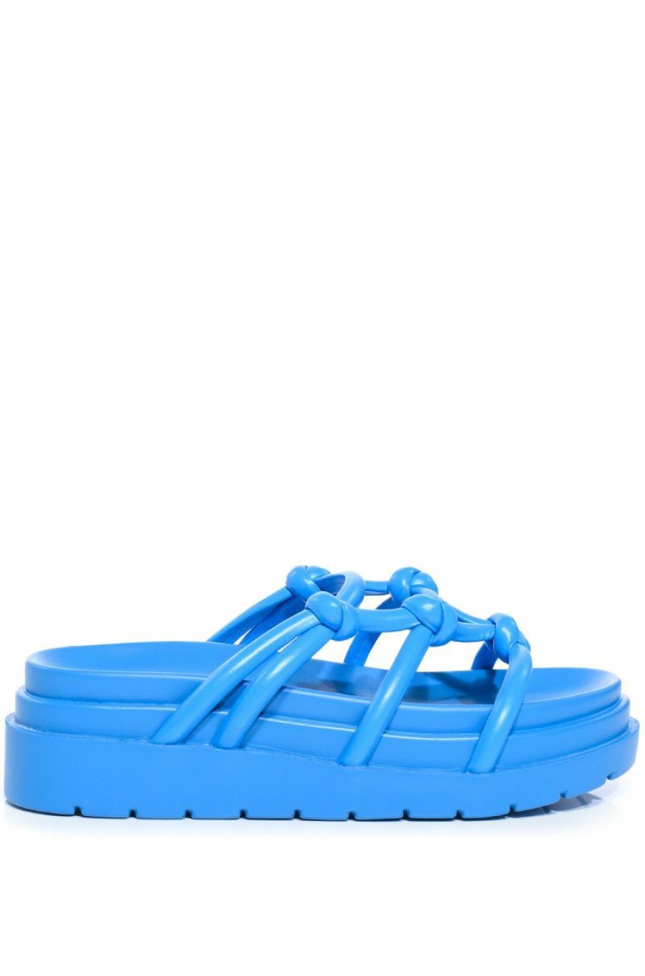 Shoes * | Azalea Wang Benita Flat Sandal In Blue