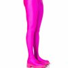 Shoes * | Azalea Wang Star Stretch Flatform Pant Boot In Fuchsia