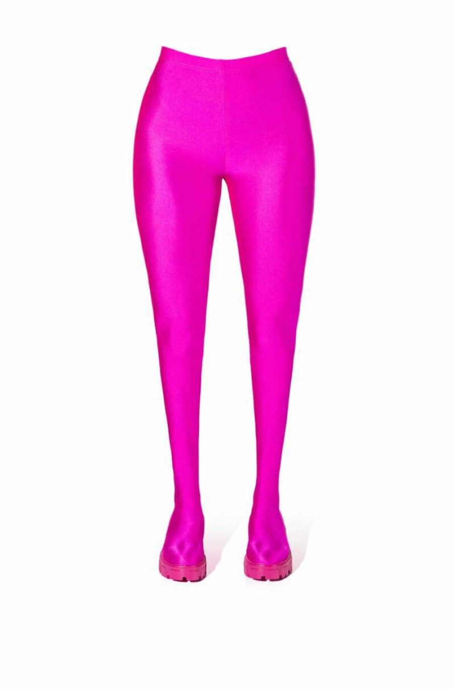 Shoes * | Azalea Wang Star Stretch Flatform Pant Boot In Fuchsia