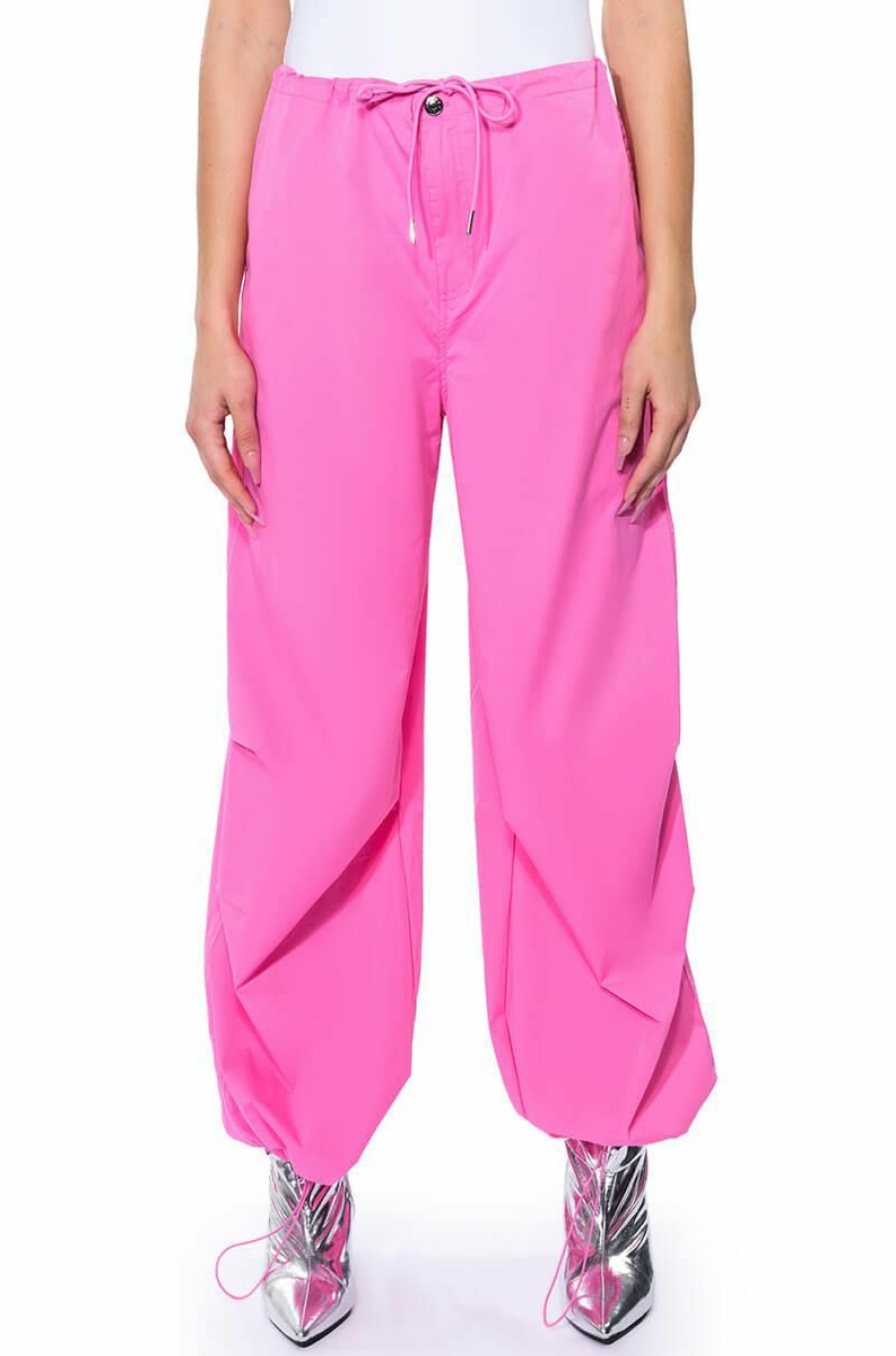 Bottoms * | Time To Relax Wide Leg Drawstring Pants Pink