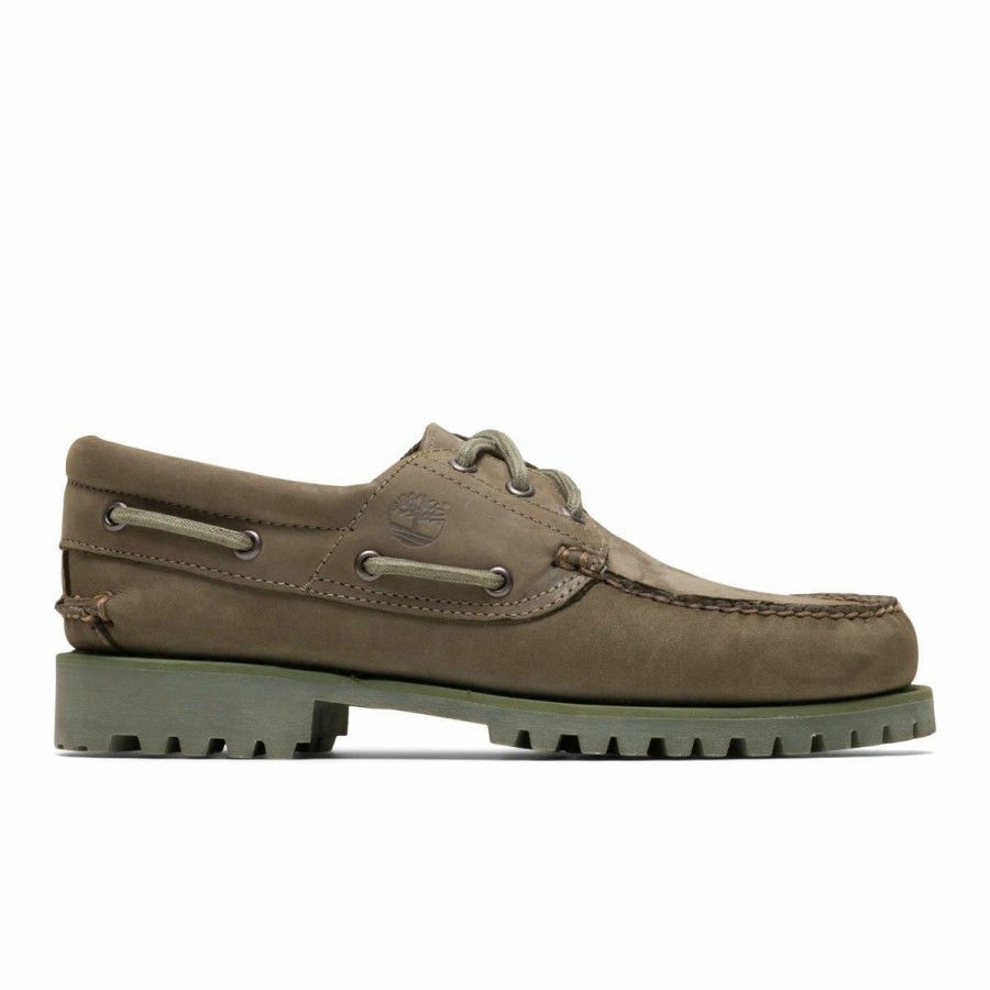 Footwear * | Timberland Authentic 3 Eye Classic Lug Dark Green Nubuck