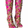 Shoes * | Azalea Wang Confident Embellished Boot In Pink