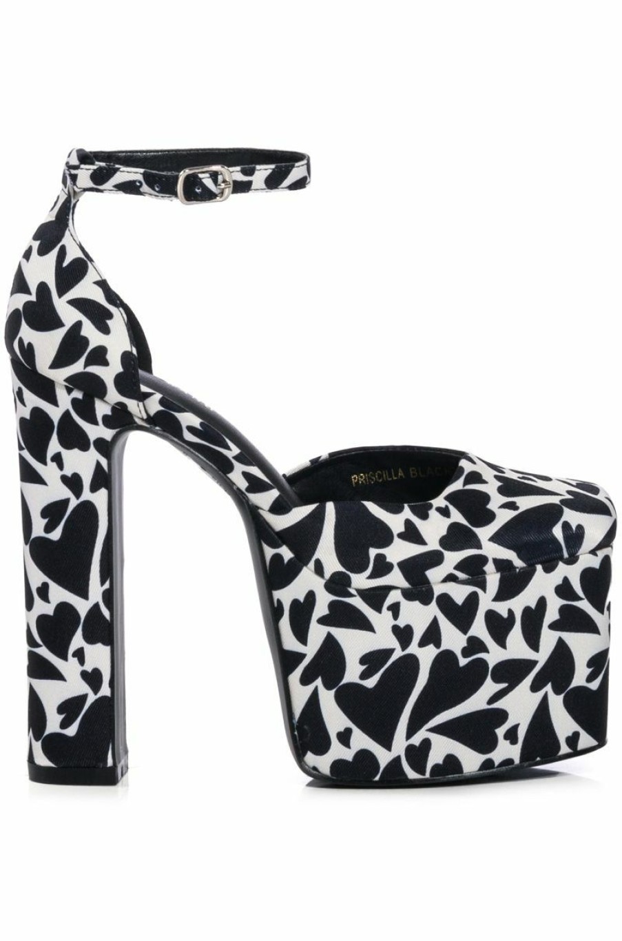 Shoes * | Azalea Wang Priscilla Printed Platform Pump Black