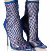 Shoes * | Feelin Good Rhinestone Mesh Bootie In Blue