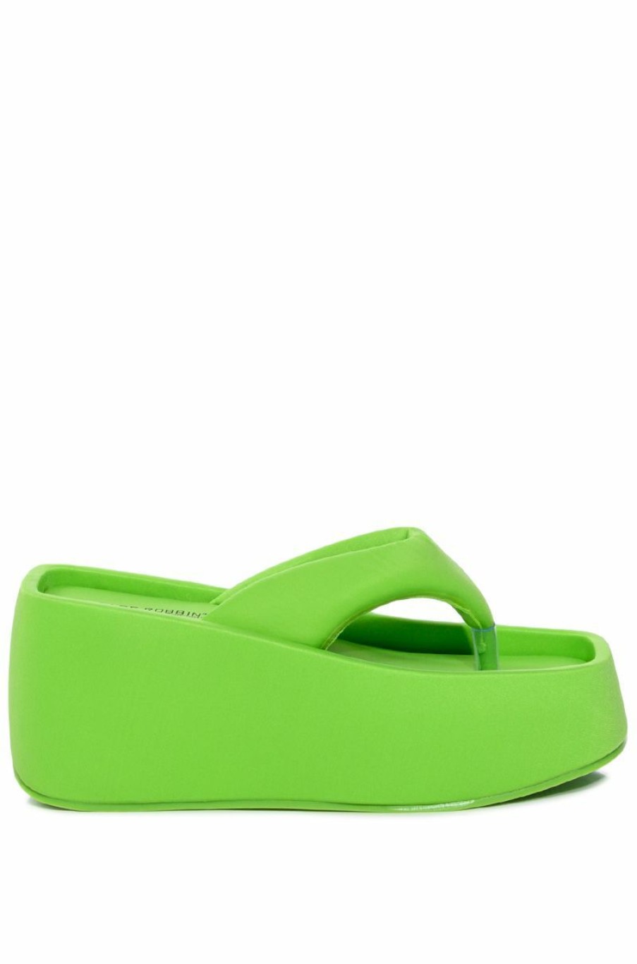 Shoes * | Veronica Basic Flatform Flip Flop Sandal In Lime