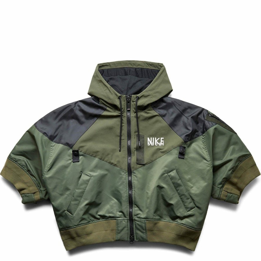 Women'S & Unisex * | Nike X Sacai Women'S Nrg Full Zip Hooded Jacket Cargo Khaki [325]