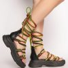 Shoes * | Azalea Wang Wrap It Up Flatform Sandal In Multi