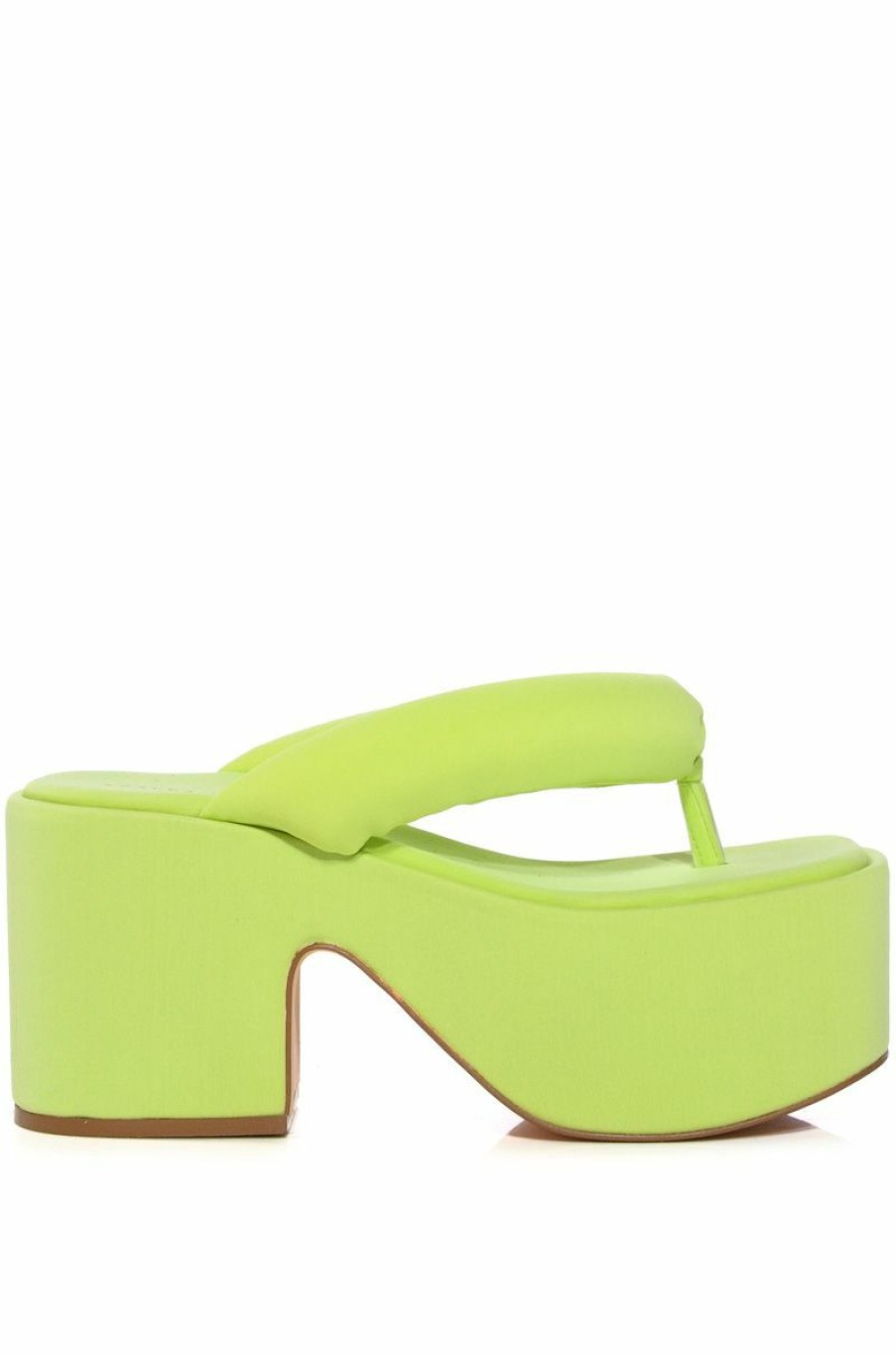 Shoes * | Azalea Wang April Thing Flatform Sandal In Green