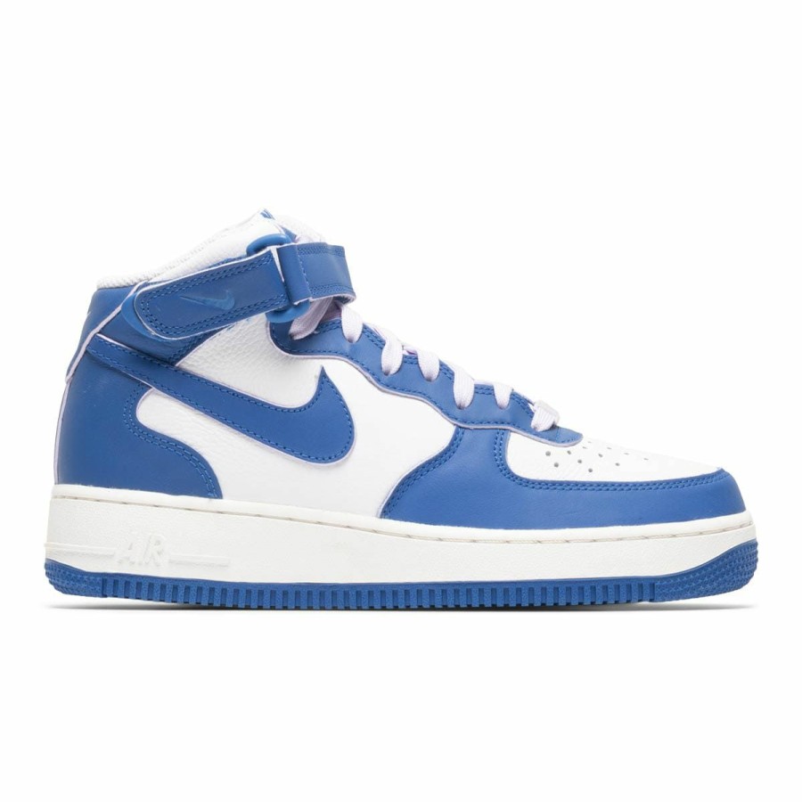 Women'S & Unisex * | Women'S Nike Air Force 1 '07 Mid White/Military Blue-Sail-Doll [100]