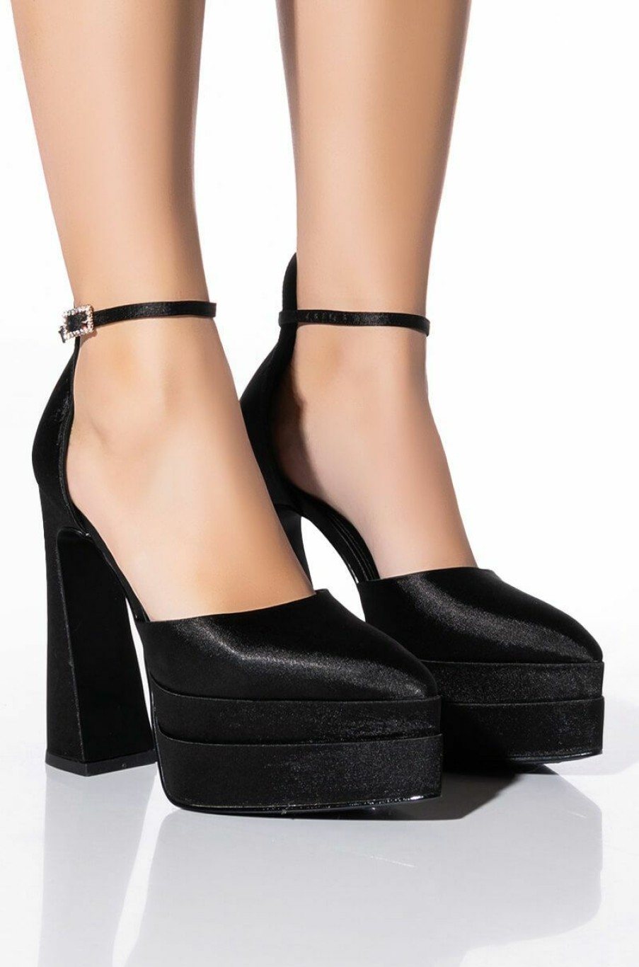 Shoes * | Azalea Wang Baddest Of Them All Chunky Pump In Black