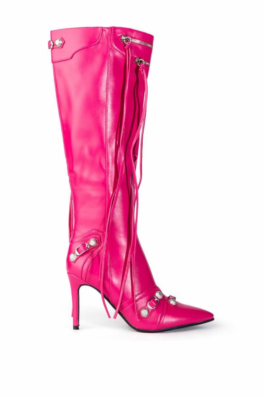 Shoes * | Azalea Wang Just For You Stiletto Boot In Fuchsia