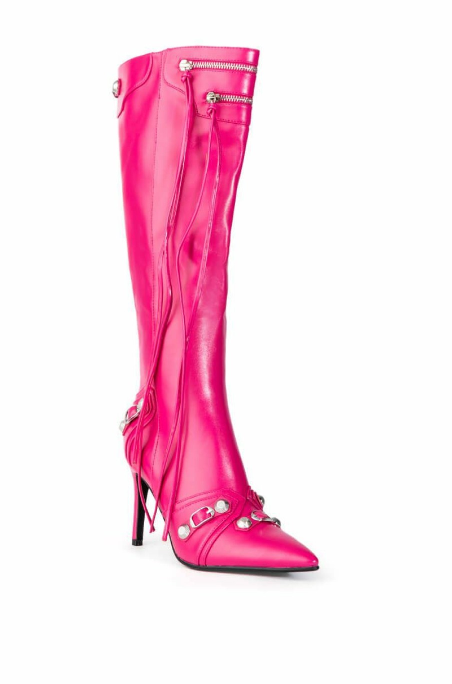 Shoes * | Azalea Wang Just For You Stiletto Boot In Fuchsia