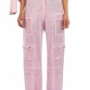 Bottoms * | Ammo Bonne Soiree Rhinestone Cargo Pants In Pink