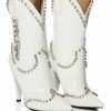 Shoes * | Azalea Wang Freida Embellished Bootie In White