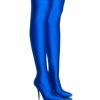 Shoes * | Azalea Wang Star Stretch Thigh High Stiletto Boot In Blue