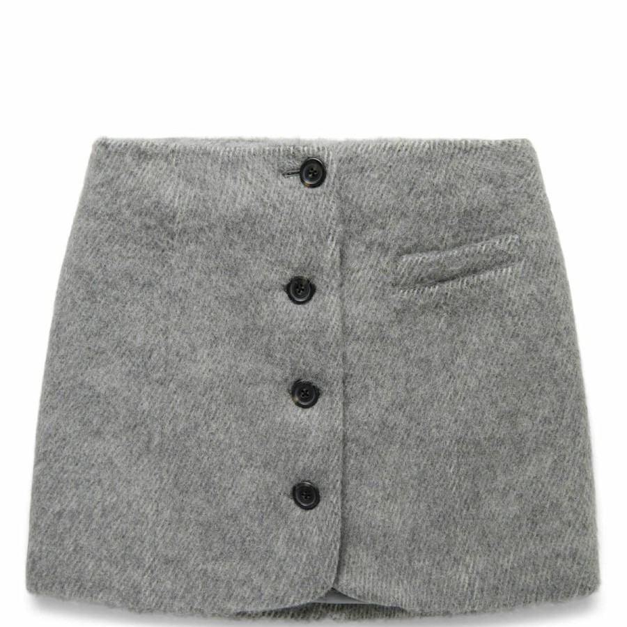 Women'S & Unisex * | Helmut Lang Blazer Skirt Grey Melange