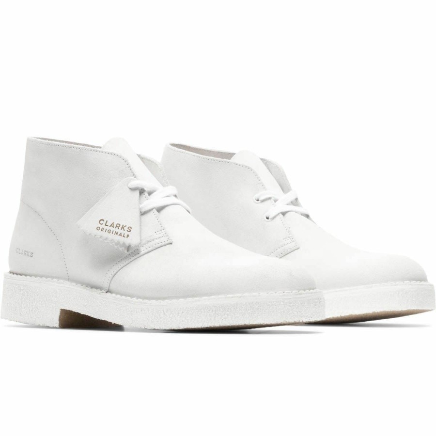 Footwear * | Clarks Desert Boot 221 White/White