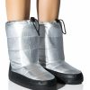 Shoes * | Azalea Wang Becky Metallic Lined Snow Bootie In Silver