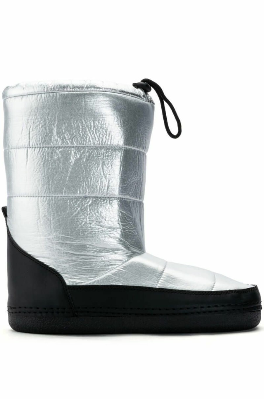 Shoes * | Azalea Wang Becky Metallic Lined Snow Bootie In Silver