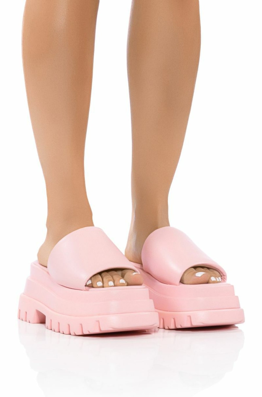 Shoes * | Azalea Wang Bernard Flatform Sandal In Pink