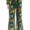 Bottoms * | Escape The Ordinary Printed Flare Trouser Green Multi