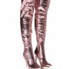 Shoes * | Azalea Wang Showstopper Over The Knee Stiletto Boot In Pink