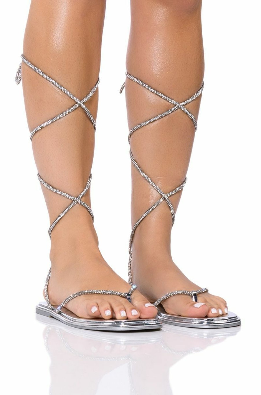 Shoes * | Azalea Wang Starstruck Pu Sandal Silver