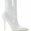 Shoes * | Azalea Wang Isabella Patent Bootie In White