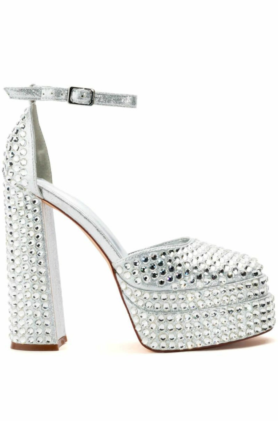 Shoes * | Sip Of Sparkling Platform Mary Janes Silver